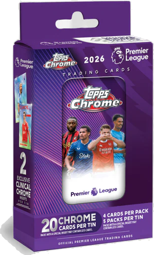 2025-2026 Topps Chrome Premier League Soccer Tin