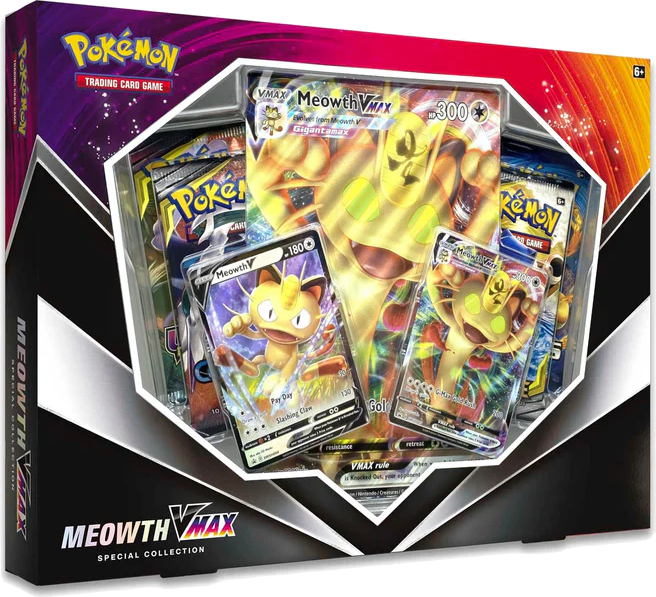 Pokemon Meowth VMAX Special Collection Box