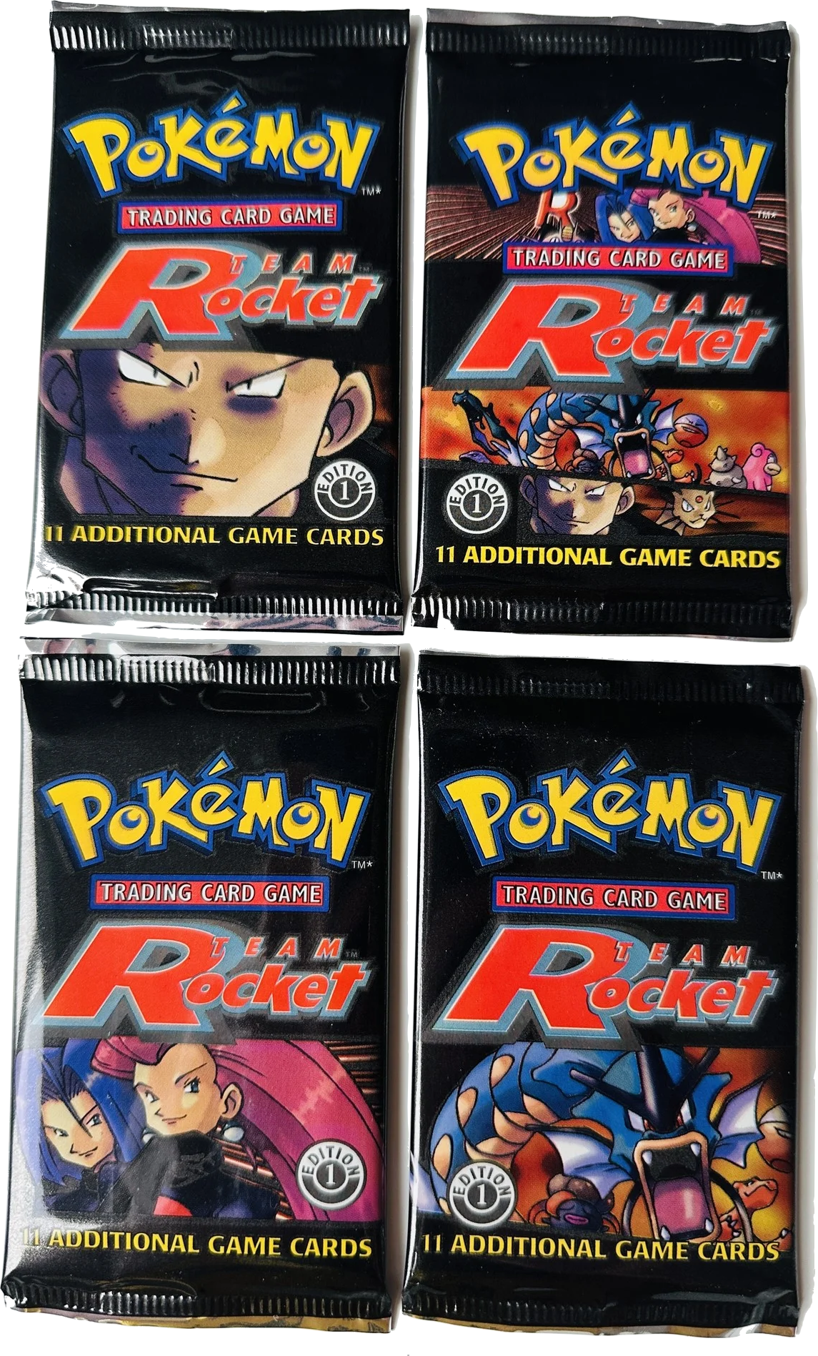 1st Edition Team Rocket Artset (4) Boosters (Boxbreak)