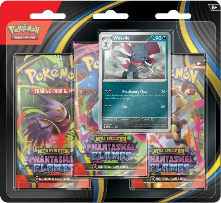 Pokemon Phantasmal Flames 3 Pack Blister Weavile