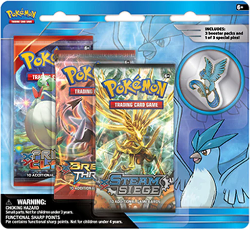 Pokemon XY  3-Pack Pin Blister Articuno