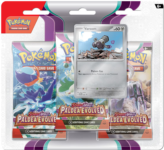 Pokemon Paldea Evolved 3-Pack Blister Varoom